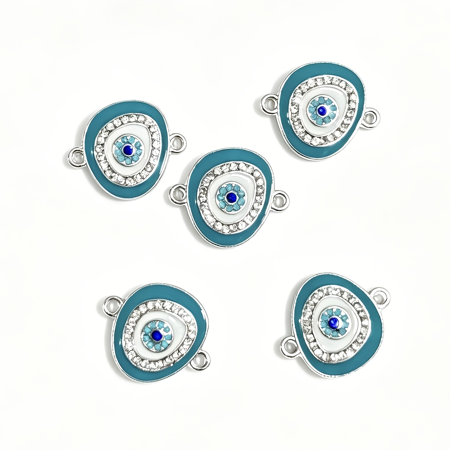 5-pack Black Friday Evil Eye Pendant Charms, Alloy Design, Making Accessories For Necklace Bracelet, Assorted Colors