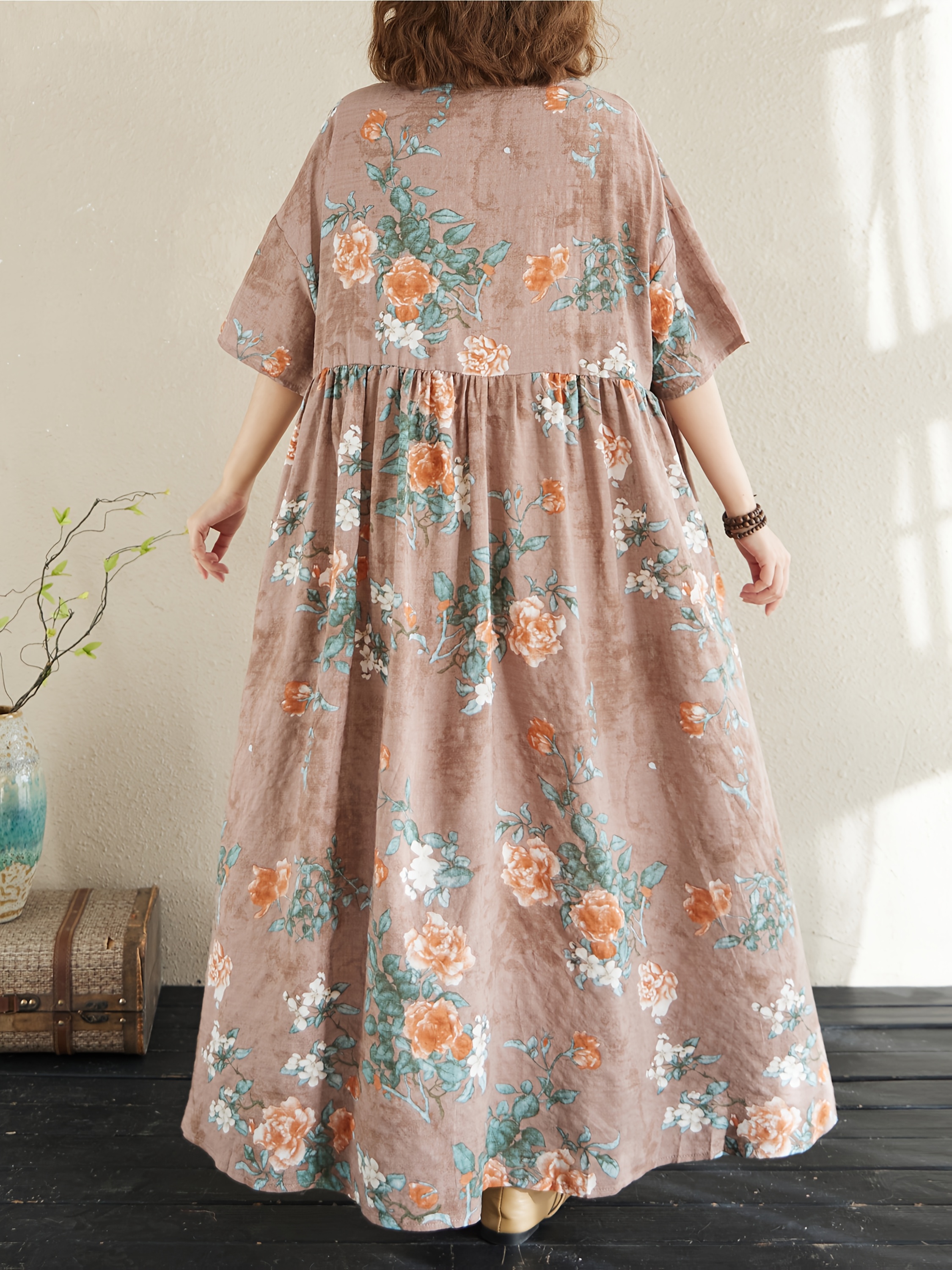 Knee Length Long Short Dresses Casual New Ruffled Cotton And Linen Summer  Dresses Woman Female White