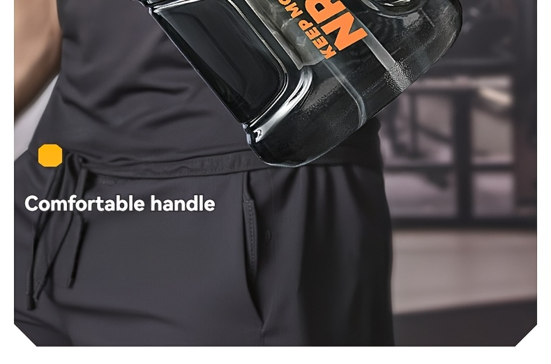 [Sports Water Bottle] One 3000ml Sports Water Bottle With Straw And Tea Infuser, Featuring A Carrying Strap. Suitable For Sports, Fitness, Outdoor Activities, And Camping