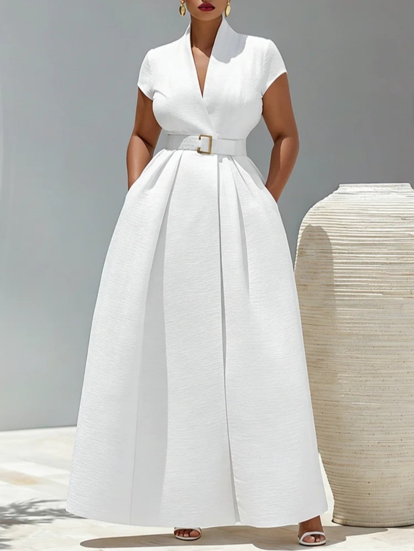 white long dress sold on Temu United States