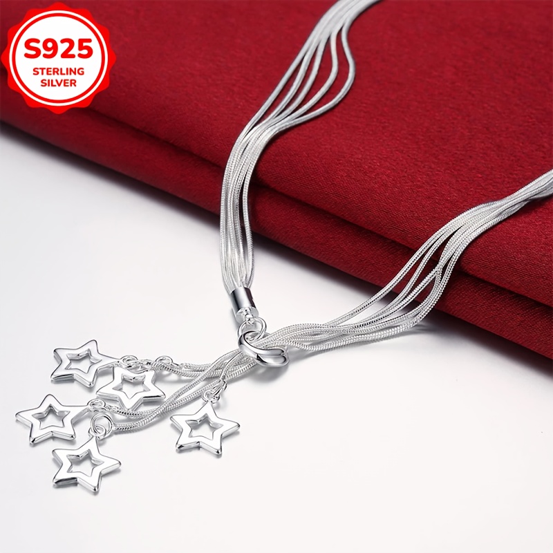 Hypoallergenic Star Necklace Gift for Women Anti Tarnish Box