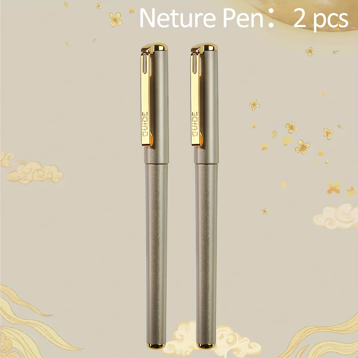 E-shop WQN 2/5 Stück Easy Golden Gelstift 0,7 mm Goldener Kern Hochwertiger Stift Tinte Schnell Trocknender Stift Ist Geeignet für Büro Unterschriften