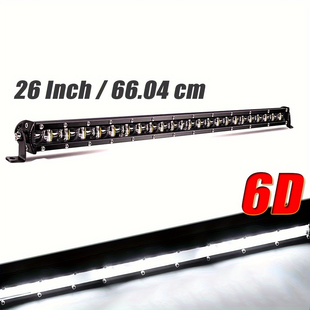 Led Light Bar 6d Lens Waterproof Shockproof High Brightness - Temu