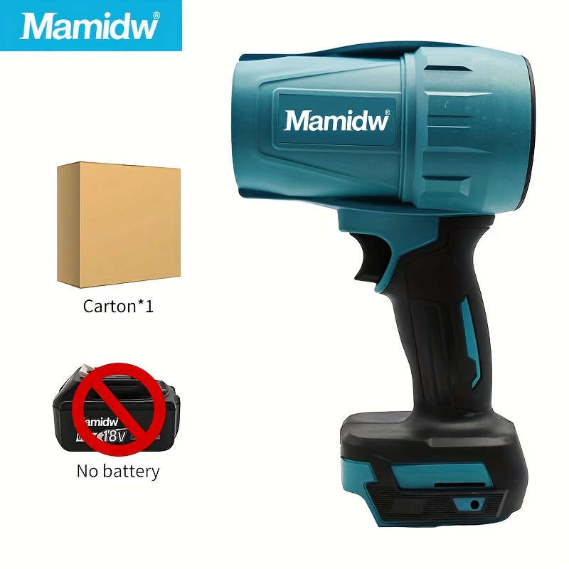 TEMU Mamidw Brushless Blower Personal Cooling Fan Violent Dryer Handheld Blow Air Cooling Tool For Makita 18v Battery Pin