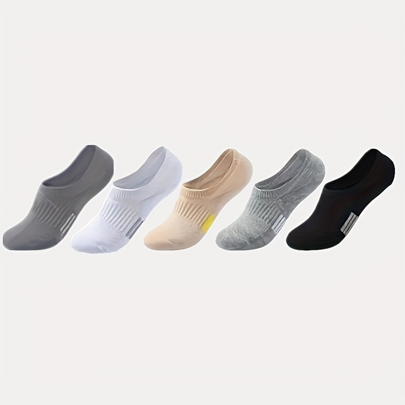 TEMU 5 Pairs No-show Socks Women's Athletic Low-cut Ankle Socks Invisible Running Cushion Socks Wear
