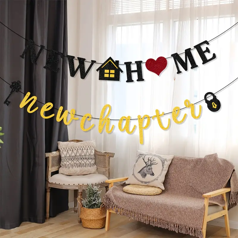 Willkommen Zuhause Deko-Set – 2 Banner Mit Herz-Motiv, Schwarz/Rot – Für Wiedersehen, Überraschungsfeier, Heimkehr – Einfache Montage, Stabiler Karton Wiedersehen Party Banner