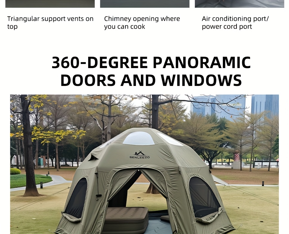 spherical inflatable camping tent   tent with inflatable pump and windproof suitable for year round camping Product details 3