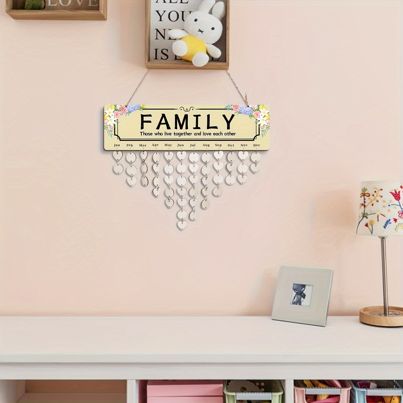 Calendrier Anniversaires Famille Décoration Murale En Bois - Temu France