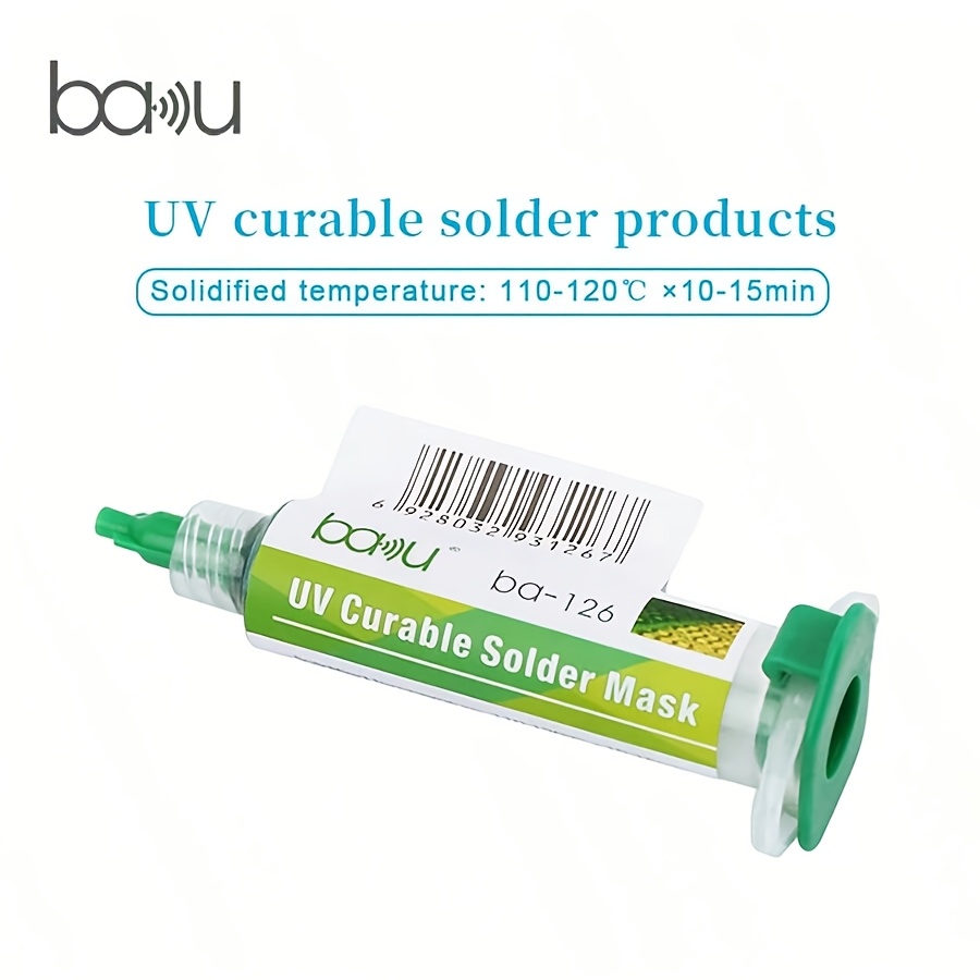 753 Solder Mask Ink, 2 Pcs Black + Green PCB UV Curing Solder Mask Ink
