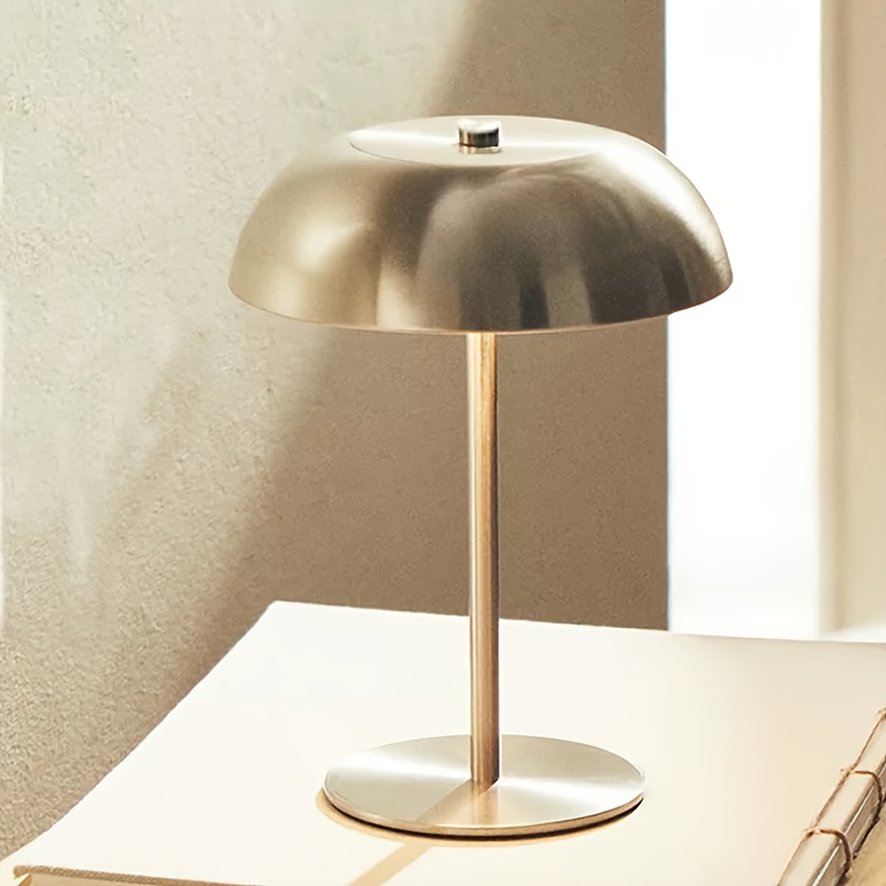 1pc rechargeable desk lamp table lamp metal cordless lamp gift desk lamp suitable for bedroom restaurant lamp bar lamp cafe table lamp