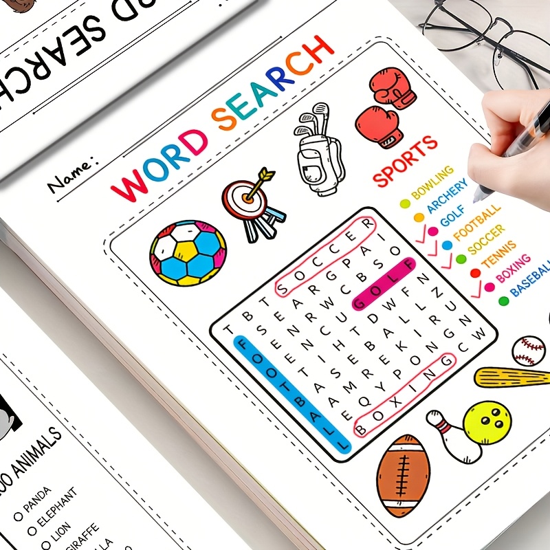   for kids puzzle workbook 200 word puzzles fun   for children ages 3 search and find words activity book with multiple levels of difficulty