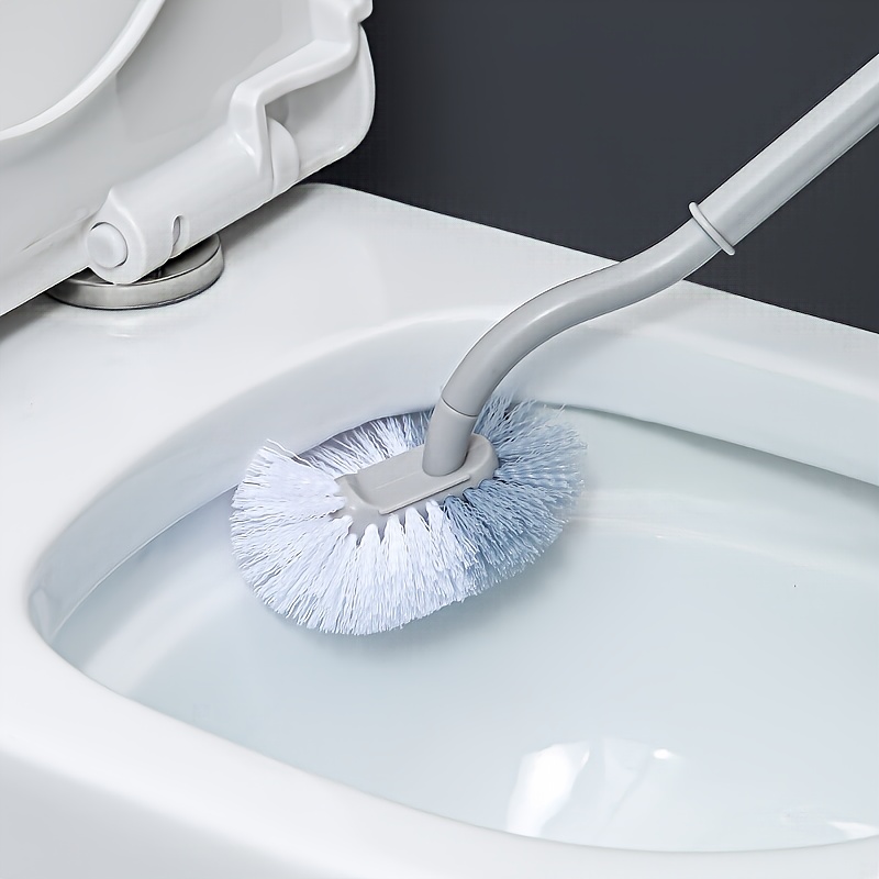 1pc Heavy-Duty Toilet Brush with Long Handle - Manual Bathroom, Kitchen, Car Cleaner - Deep Groove Cleaning Head, Non-Slip Grip - Durable Plastic Construction - Space-Saving Design for Tight Spaces - Ideal for Home, Office, Travel - No Power Needed, Home Hygiene, Ergonomic Grip, Sturdy Build, Cleaning Tool, Home Cleaners, Toilet Brush