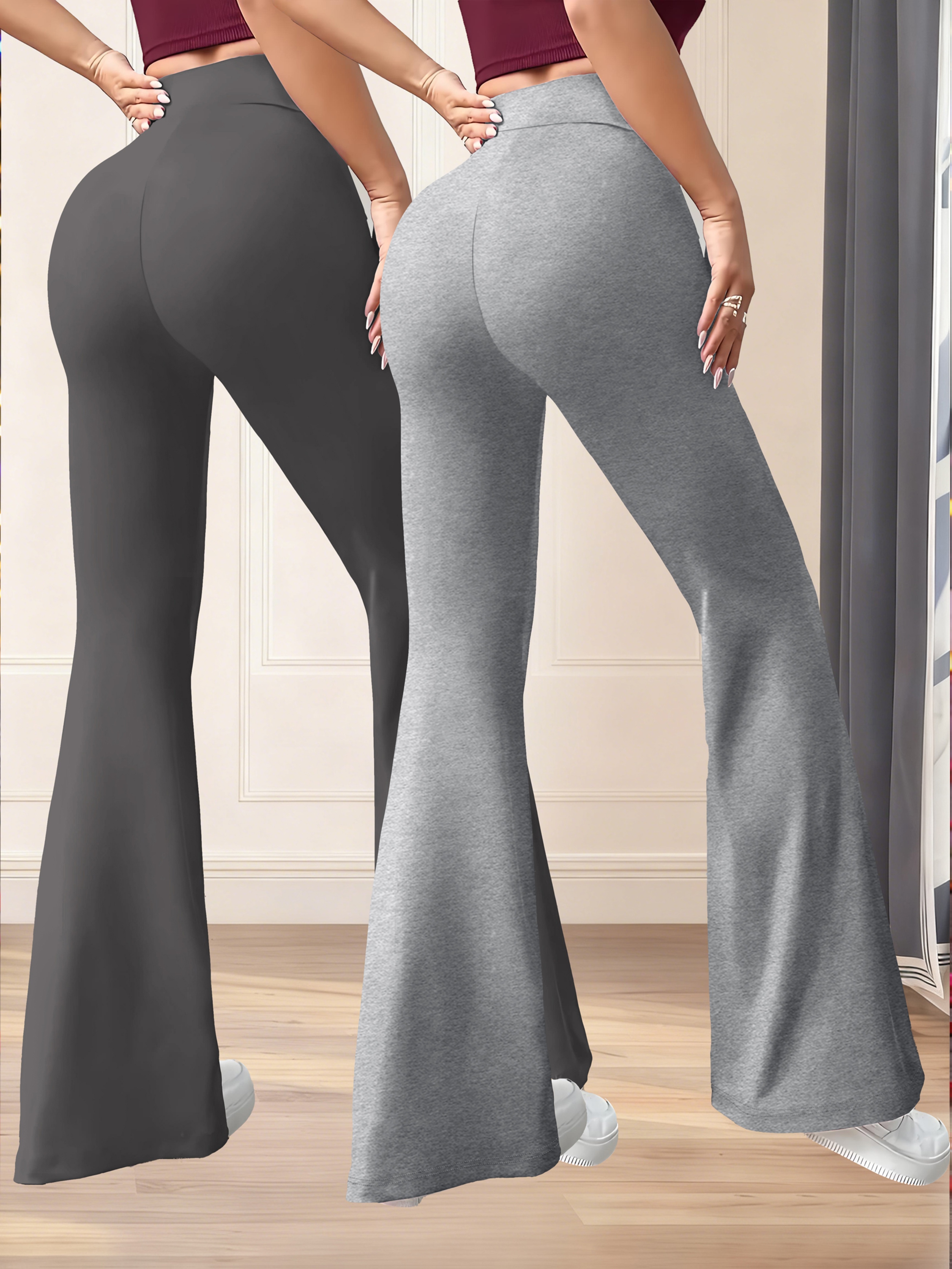 New Autumn Women's Clothing from Europe and America, NEW YORK & BROOKLYN Letter Print, Daily Casual Wear, Two-Pack of Comfortable Slim-Fit Stretch Tapered Straight-Leg Pants with Drawstring Waistband