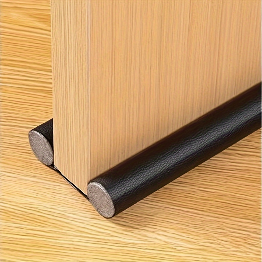

1pc Leather Door Seal Strip - Windproof, Soundproof & Dustproof Edge For Doors And Windows, Easy Install No-adhesive Design, Full Coverage Round Solid Construction