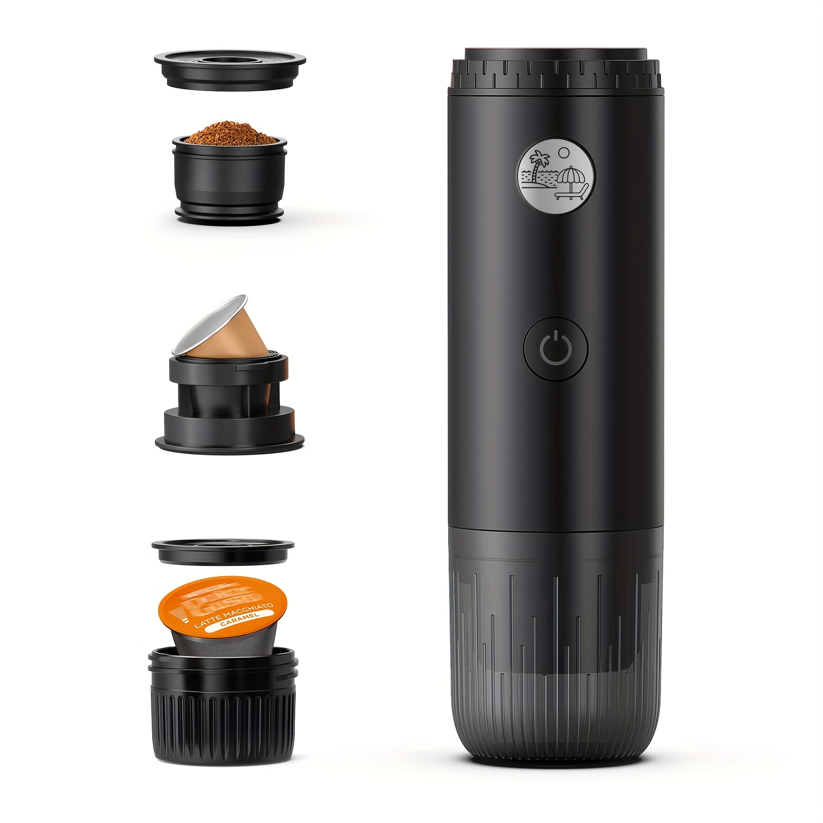 TEMU Portable Esprosso Coffee Machine Compatible With Nes*/dg/, 17 Bar With Heating For Car, Hiking, Office Mini Coffee Maker