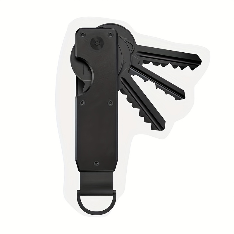 Men's Carbon Fiber & Aluminum Alloy Key Holder - Heavy-duty Multifunctional Key With Clip, Compatible For Keys,, Office, Gym - Stylish For ()
