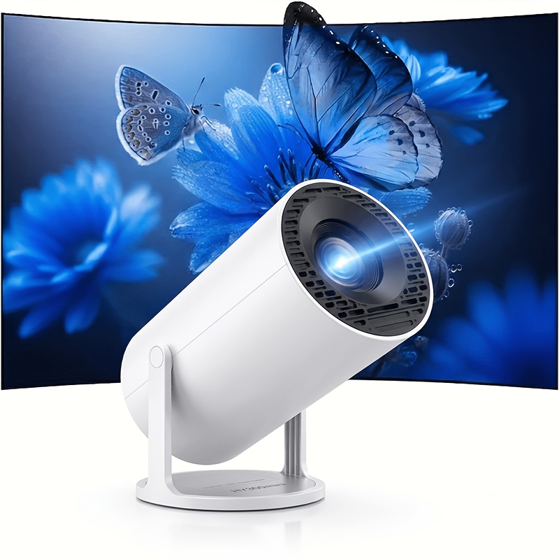TEMU New Portable Projector, Hd Smart Projector, Supports 1080p /local 720p, Bedroom Video Projector, 14 System, Wireless 5.4 And Wifi6, Suitable For