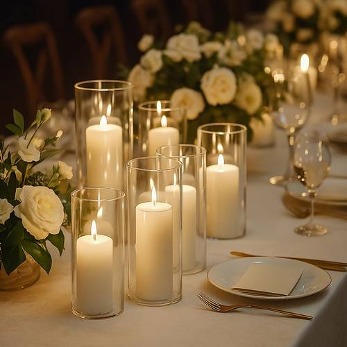 3 6 12 24pcs cylinder glass flower vases durable floating candle holders for valentines christmas weddings anniversaries birthdays date nights hydroponic living room dinner and office decor