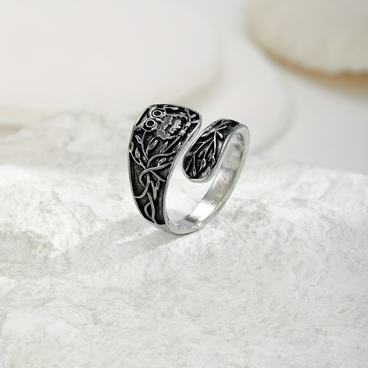 Creative Golden Owl-Shaped Open Ring