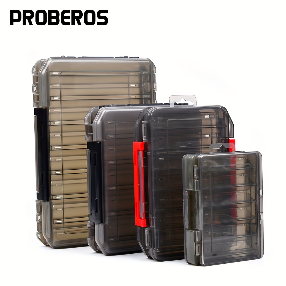 Proberos 1pc Durable ABS Fishing Tackle Box, Waterproof Double Sided  Organizer * Bait Storage Box