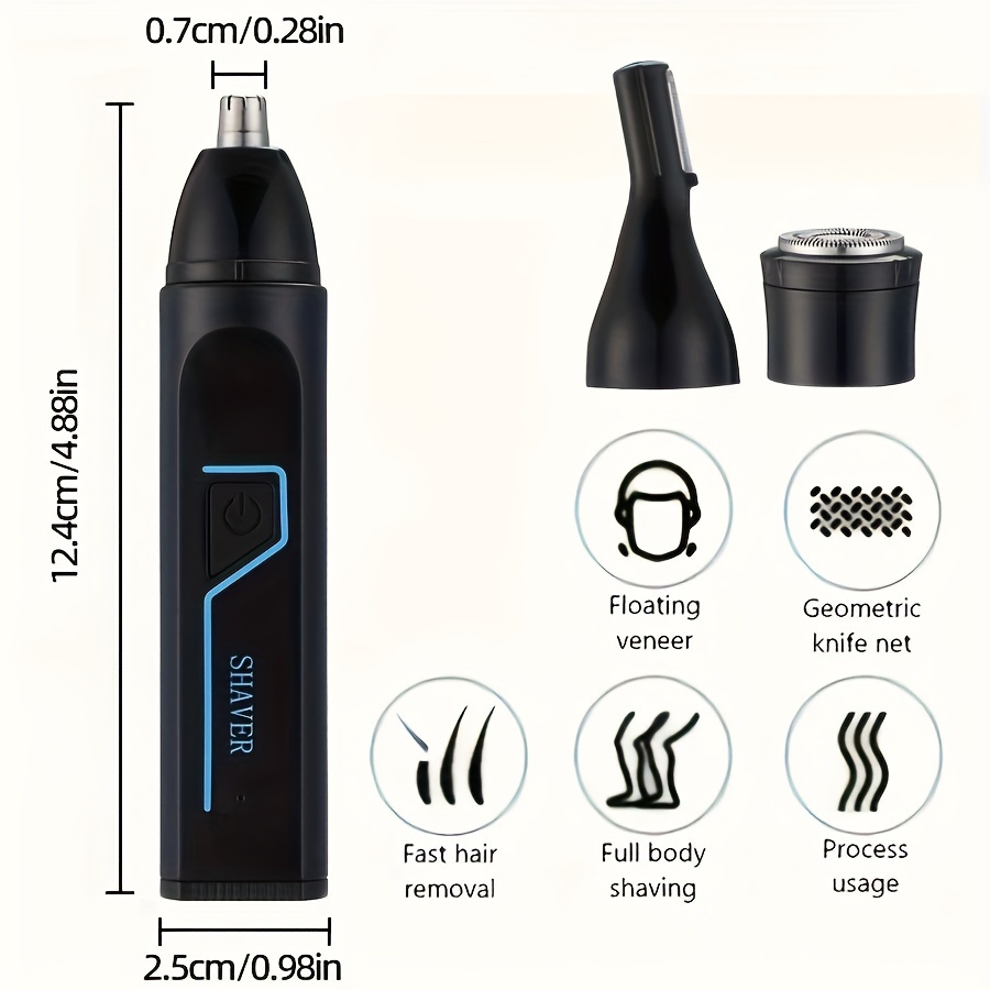 3 in 1 mens electric grooming kit nose ear brow trimmer usb rechargeable with cleaning brush included Product details 0