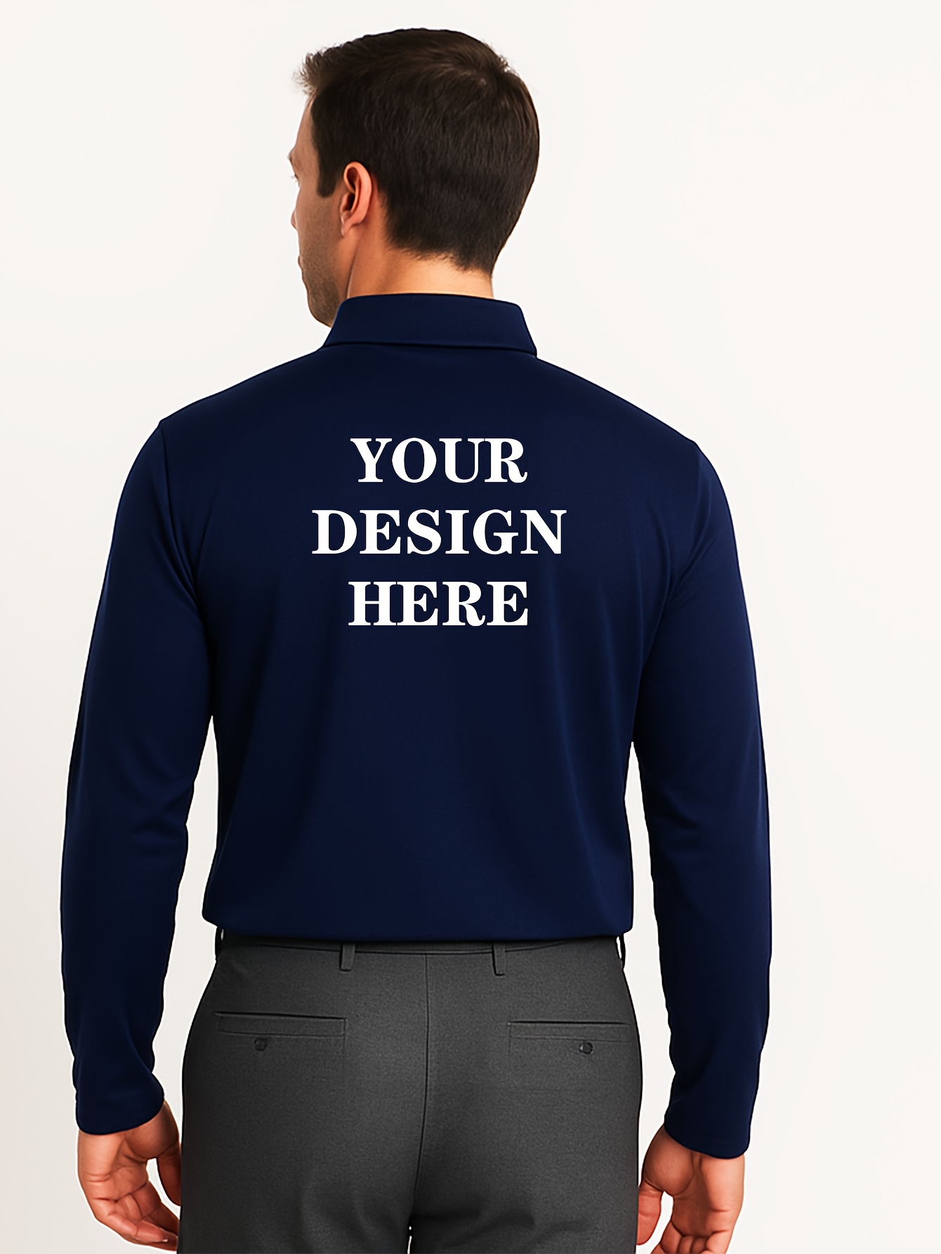 mens custom long sleeve shirt personalized - Temu