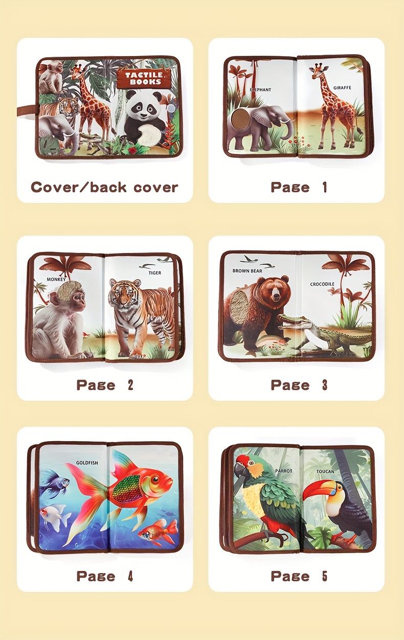 Early Development & Activity Toys For Babies, Tactile Perception, Early Education Cloth Book, Newborn Baby Gift Set, Halloween Gifts, Christmas Gifts, Soft Touch Picture Book, Baby Toys