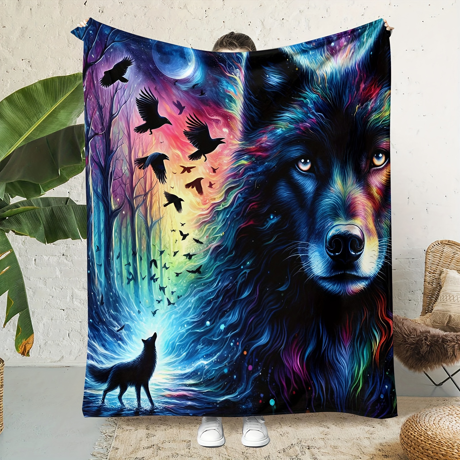 

- Wolf Blanket - For , Bed, Or | - |