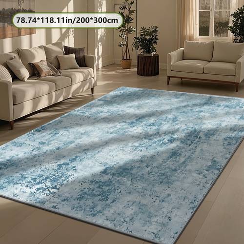 large turquoise blue beige marble mat plush soft mat with non slip dot backing luxury oversized mat for living room bedroom office turquoise grey beige marble pattern easy clean fiber mat 2 16m