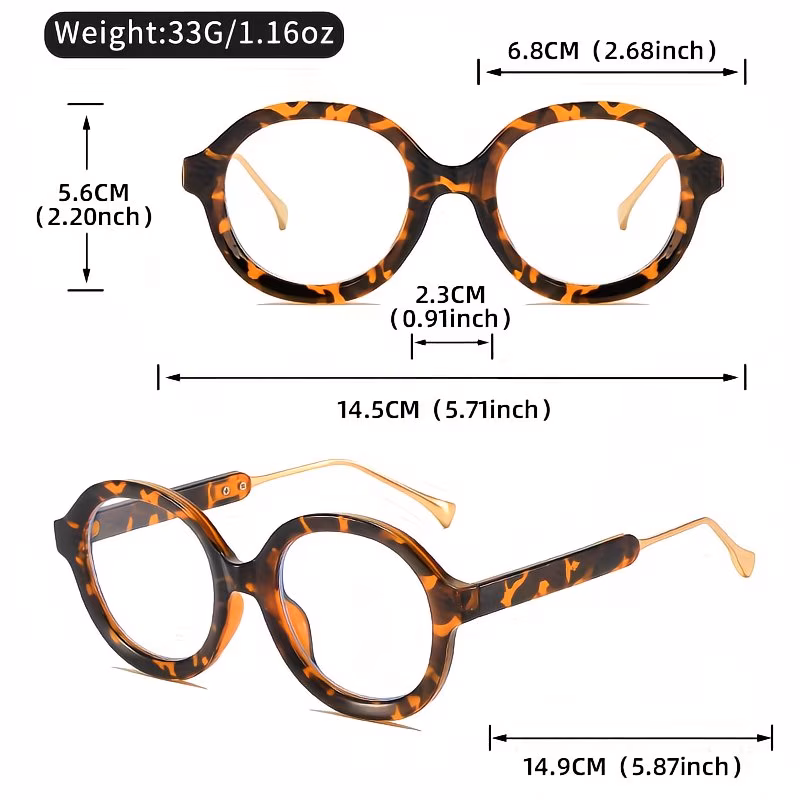 round transparent lens glasses for women suitable for reading and office use perfect as a holiday gift Product details 2