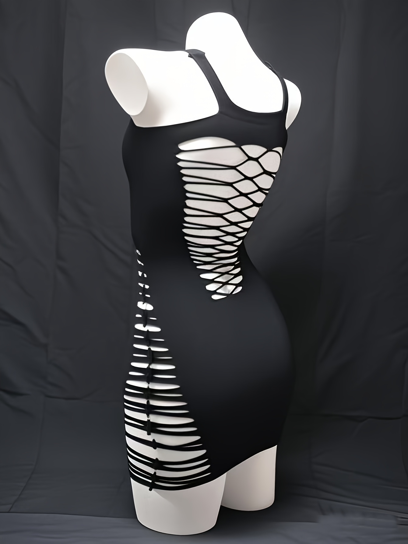 Bodycon Dress - Sleeveless High Elasticity, Nylon and Spandex Blend