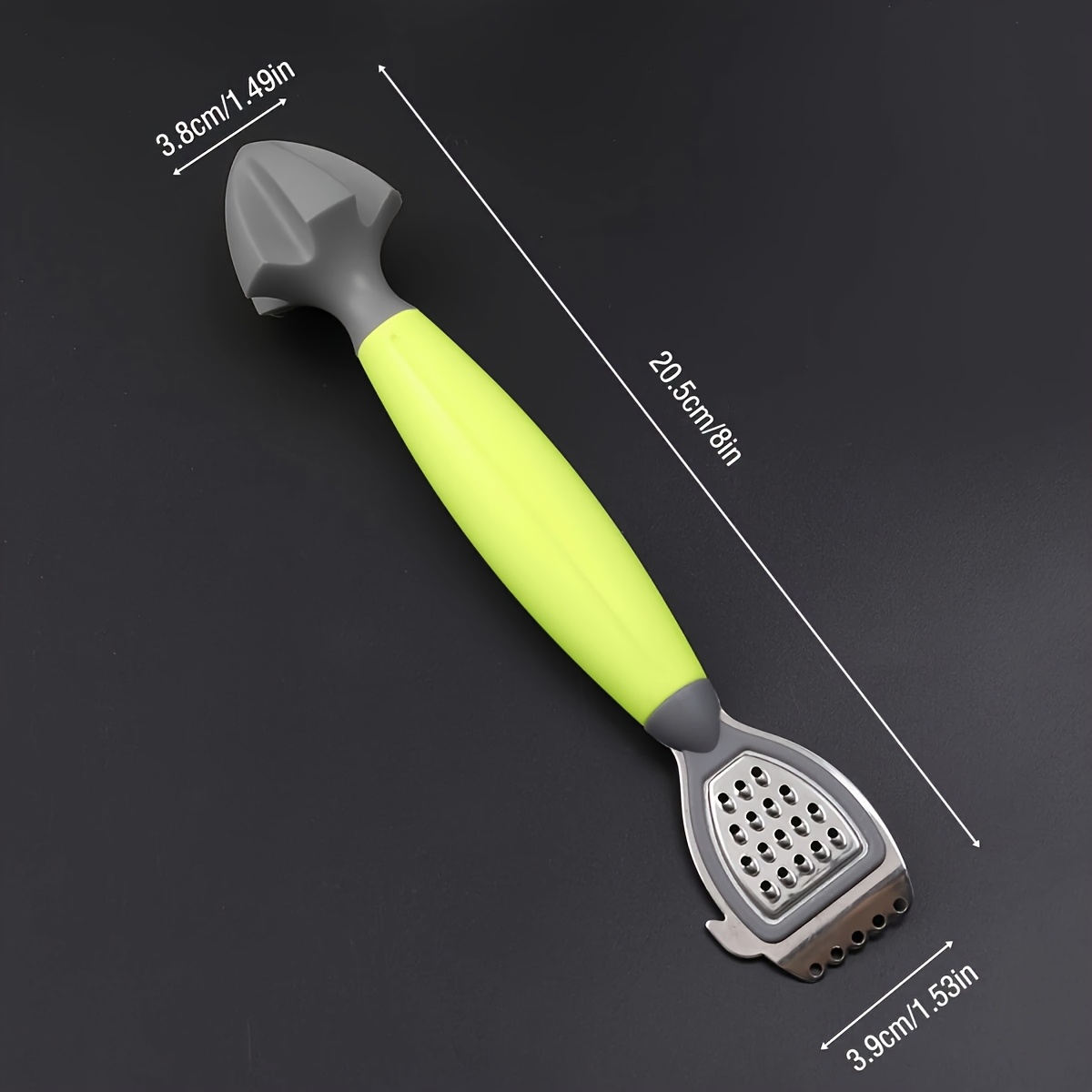 Image of 1pc/, Citrus Press, Stainless Steel Lemon Zester, Soft Handle Multifunctional Grinder, Lime Grapefruit Peeler, Kitchen Tool, Kitchen Accessory.