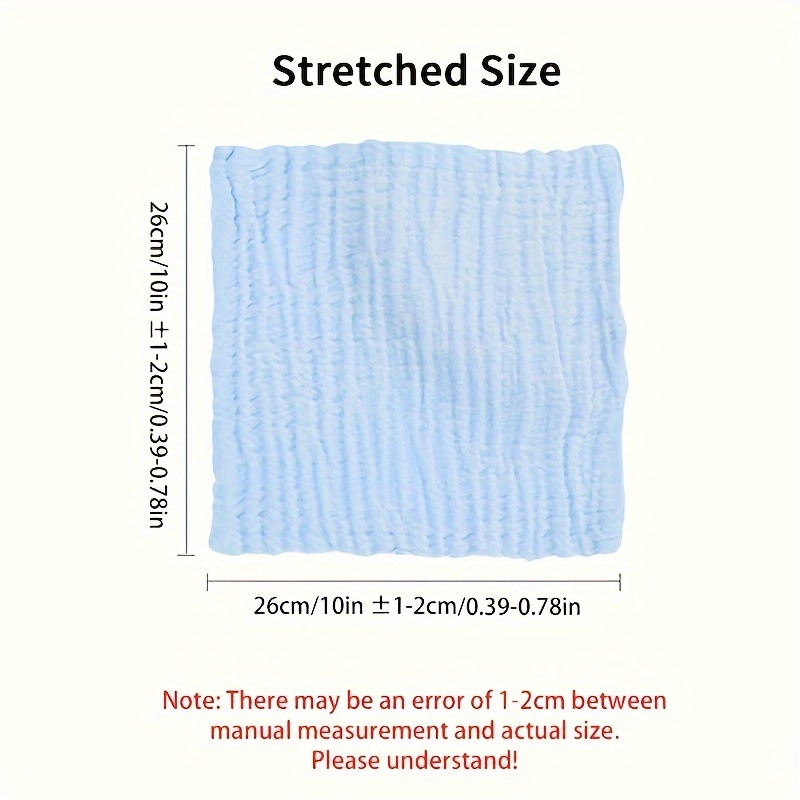 5pcs Muslin Washcloths Burp Cloths, Face Towels, Muslin Wipes, Soft Face Cloths 6-layer Absorbent Washcloths(5 Pack, 27.94x27.94 cm,Random Pattern)