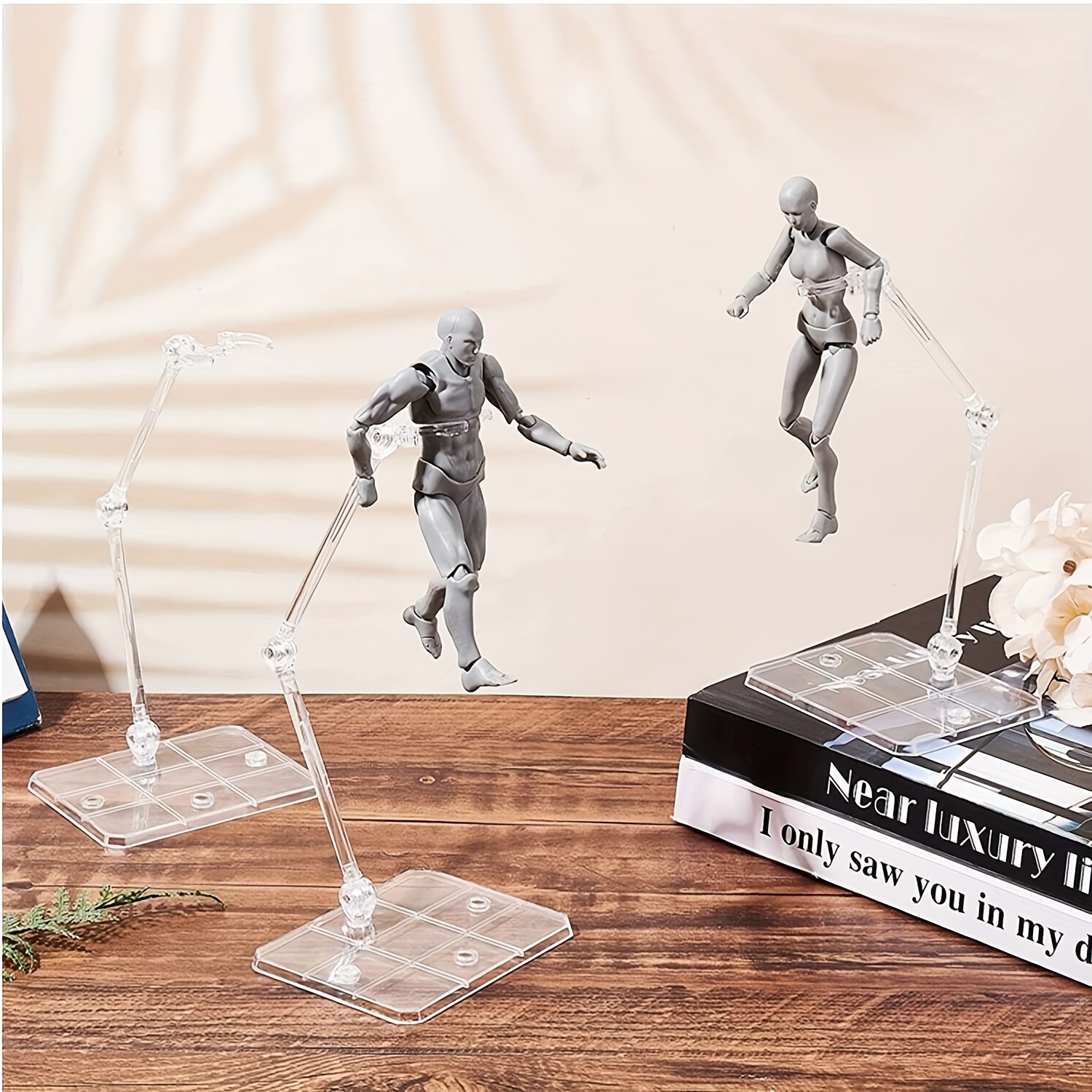 Soporte Transparente Para Figuras De Acción XISTEST – Pack De 2 Bases Con Destornillador, Ajustable Para Figuras De 6 Pulgadas, Escenas De Batalla