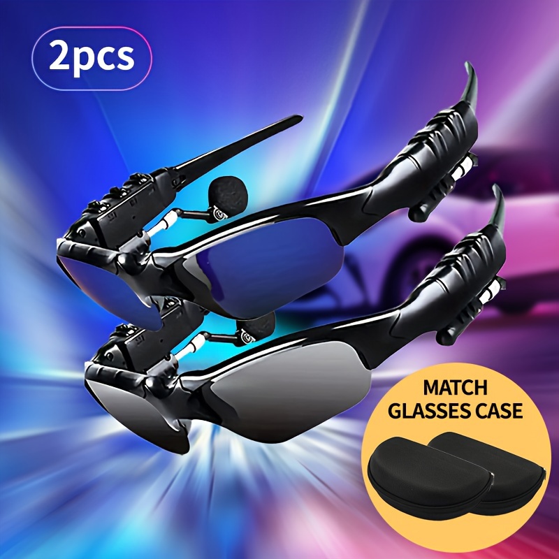 2 3pcs wireless glasses headset listening to music call wireless smart headset glasses multifunctional glasses cycling driving multifunctional sun glasses details 0