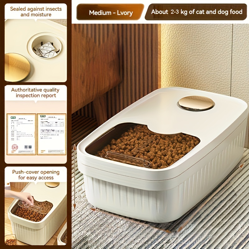 Pet Food Storage Bucket Sealed Dog Food Storage Box Moisture Temu
