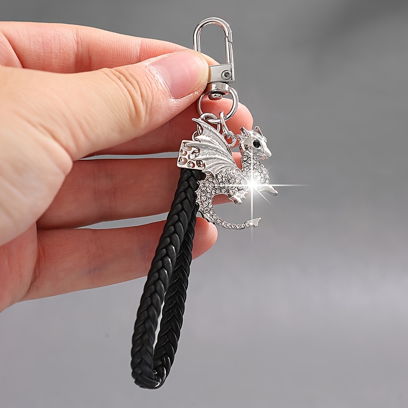 TEMU 1pc Fashionable European And Creative High-end Cartoon Flying Dragon Keychain Pendant, Suitable For Men' Keys And Bag Accessories Decoration