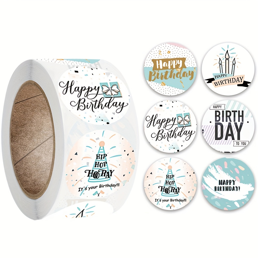 

500pcs Themed Stickers, Thank You Sealing Labels For Scrapbooking, Party Supplies & Gift Decoration - Self-adhesive, Disposable, Round, , Roll,