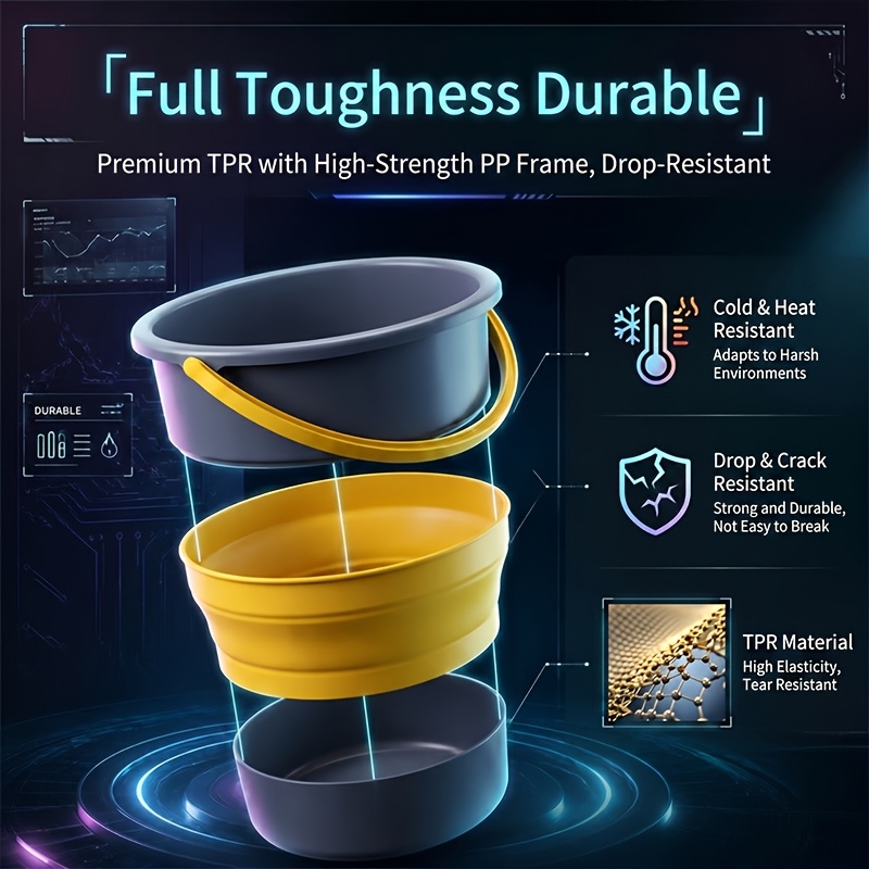 Foldable Portable Water Bucket for Camping & Travel
