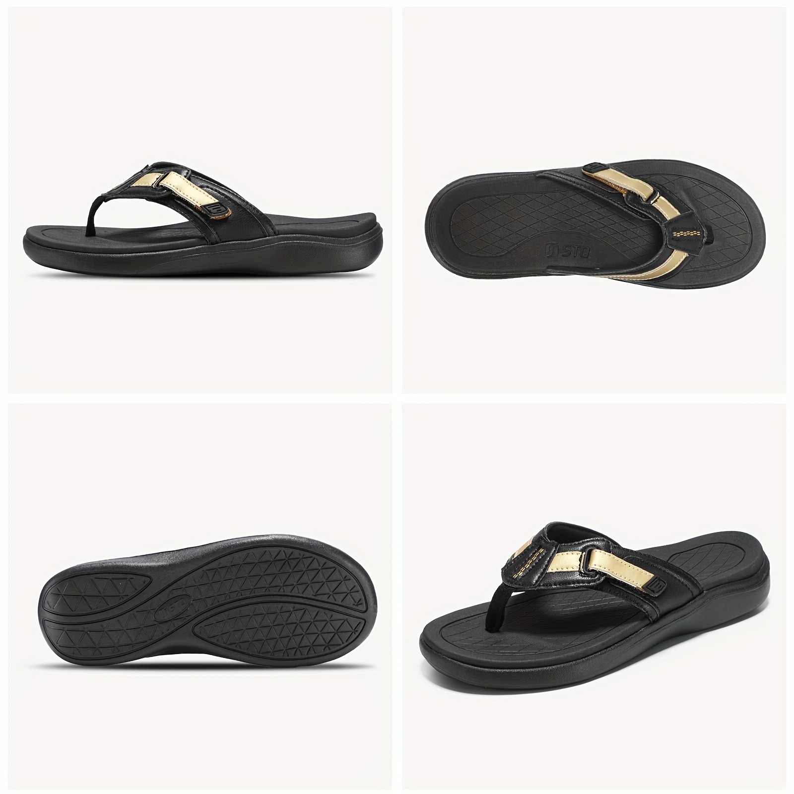 Stq Orthopedic Women s Arch Support Flip Flops Memory Foam details 7