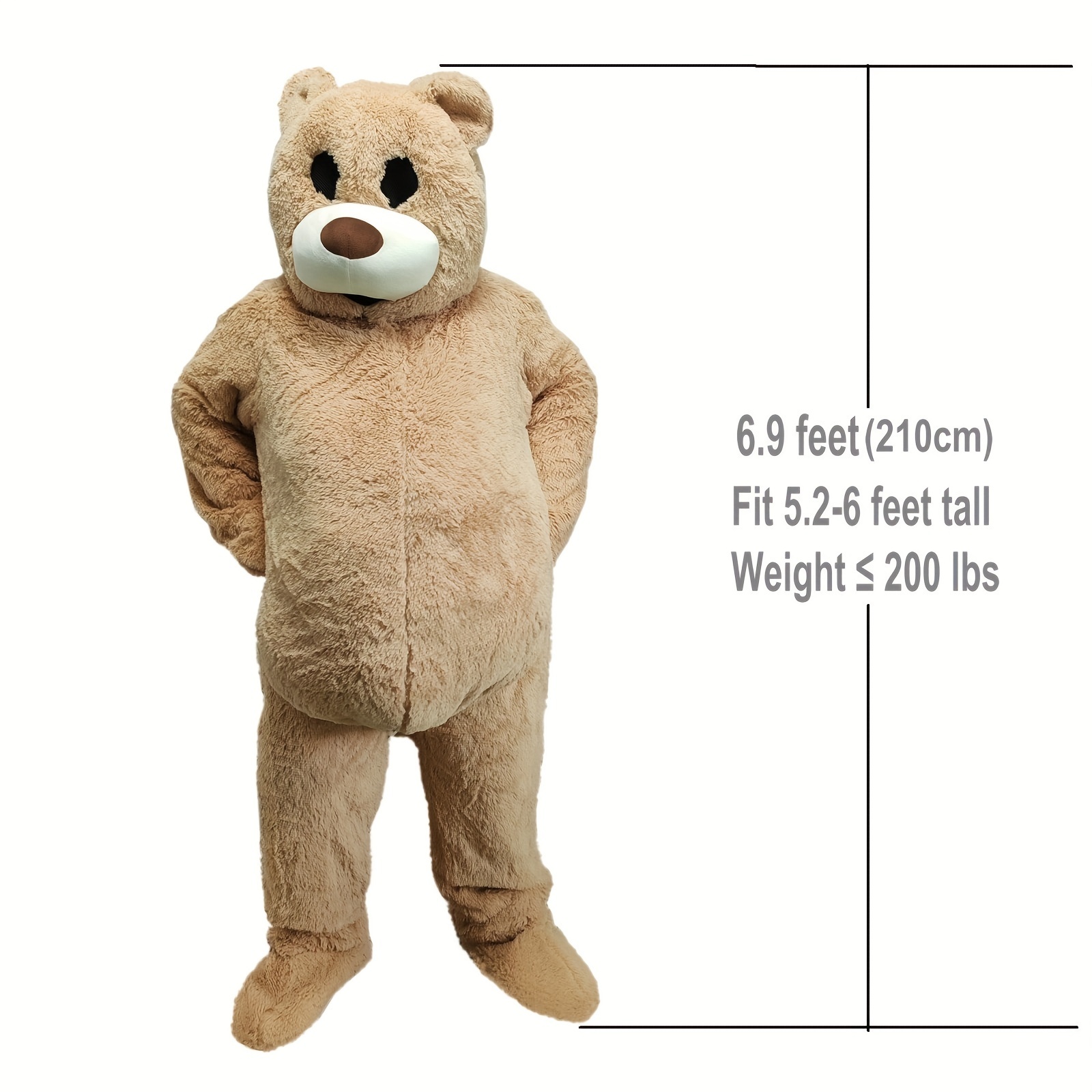 plush teddy bear mascot costume adult dress costume Temu