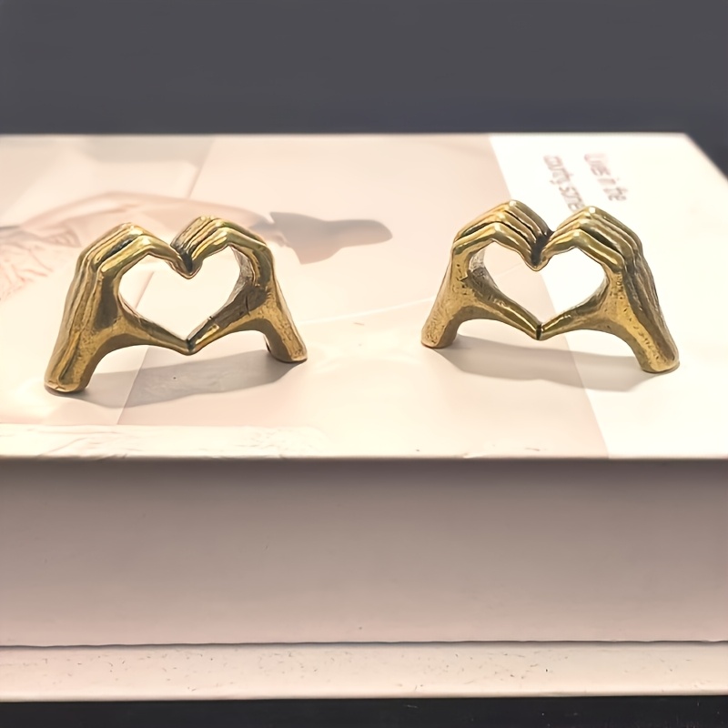 TEMU 2 stuks Hart Hand Ornamenten, Perfecte Bureaudecoraties, Cadeaus voor Familie en Vrienden