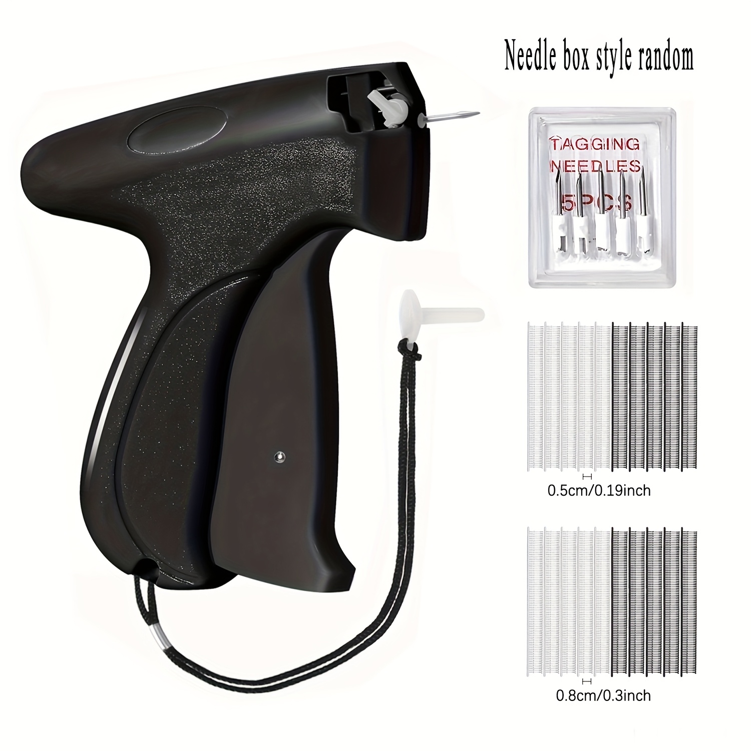 TEMU 1pc Stitch Gun For Clothes - Handheld Quick Clothing Fixer - Tagging Gun - Includes 6 Needles, 1000 Black Fasteners & 1000 White Fasteners,