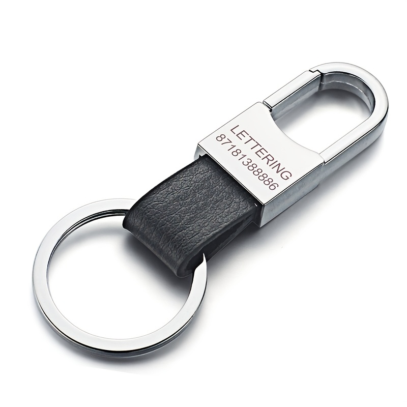 TEMU Llavero auténtico para hombre, personalizable con o número grabado, regalo , llavero de coche de , colgante práctico personalizado, recuerdo de