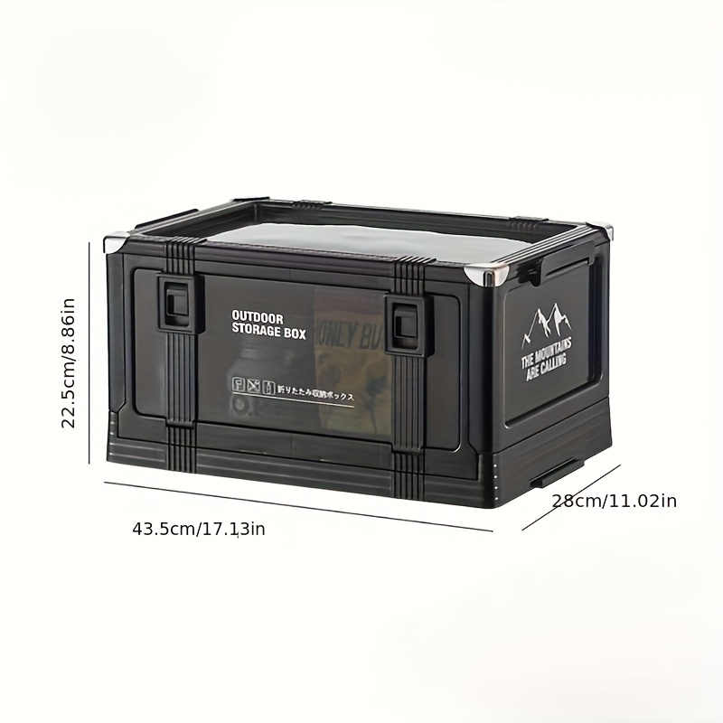 3 Colors Are , 1pc Each, Outdoor Camping Storage Box Car Trunk Organizer Car Stackable Folding Box