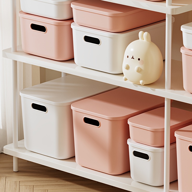 

Stackable White Storage Bins With Lids - Waterproof, Multi- Organizer Boxes With Handles For Shelves, Cabinets & Crafts, Under-bed Storage