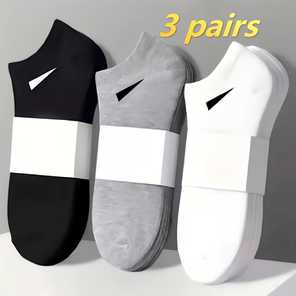 TEMU 3-pair Mixed Color No-show Liner Socks, Unisex - Comfortable, Cool, And Breathable For A Comfortable Experience, Suitable For Outdoor Use -