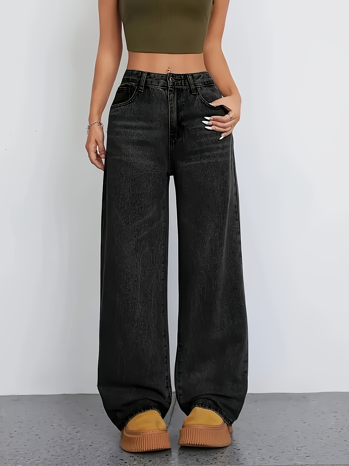 Nuoke Baggy Jeans Damen - High Waist & Straight Leg Für Lässigen Look