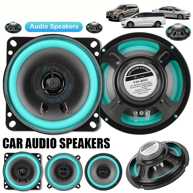 TEMU 6.5 Inch Car Speakers 100/160w Hifi Coaxial Subwoofer Universal Automotive Audio Music Full Range Frequency Car Stereo Speaker Christmas Gifts, Halloween, Christmas Decorations