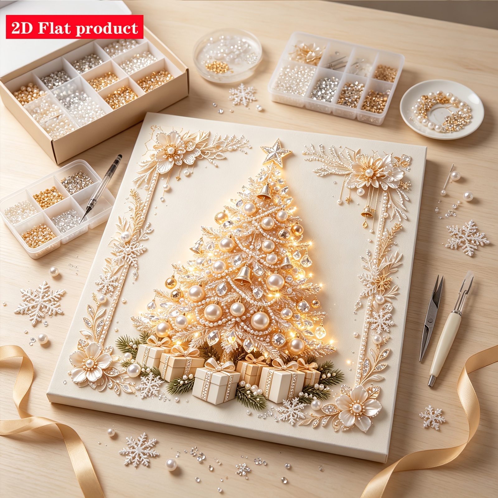 TEMU Pittura diamante con albero di Natale color , decorazione da parete con di regalo per le feste, regalo a per soggiorno, kit per pittura diamante